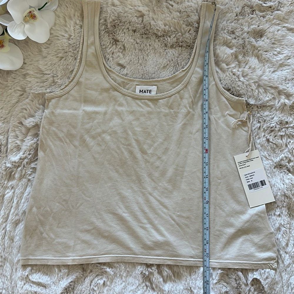 MATE the Label Organic Cotton Layering Tank in Bone Size M - Picture 5 of 6